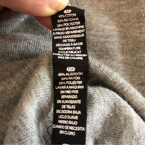 Wildfox Crop Hoodie Pullover Sweatshirt Star Print Grey Size Large - Picture 9 of 11